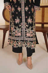 Midnight Majesty Embroidered Unstitched Suit – 1003