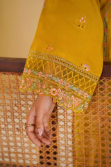 Mustard Mehr Embroidered Unstitched Suit – 1006