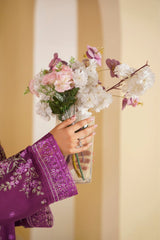 Plum Empress Embroidered Unstitched Suit – 1002