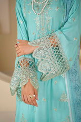 Firozi Falak Embroidered Unstitched Suit – 1008