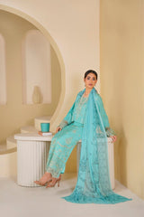 Firozi Falak Embroidered Unstitched Suit – 1008