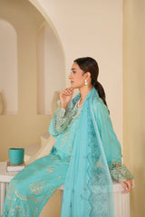 Firozi Falak Embroidered Unstitched Suit – 1008