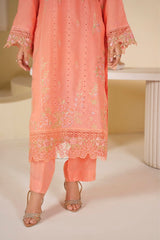 Peach Gulzar Embroidered Unstitched Suit – 1009