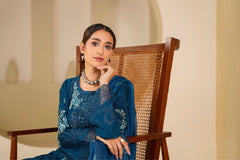 Teal Serenity Embroidered Unstitched Suit – 1004