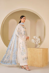 Ivory Noor Embroidered Unstitched Suit – 1010