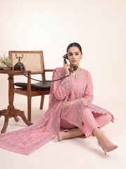 Blush Rosé Printed Embroidered Unstitched Suit – 2005