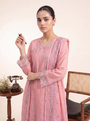 Blush Rosé Printed Embroidered Unstitched Suit – 2005
