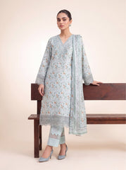 Pista Noor Printed Embroidered Unstitched Suit – 2009