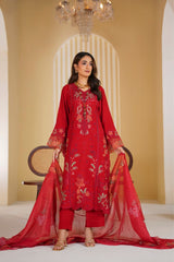 Crimson Rani Embroidered Unstitched Suit – 1007