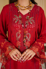 Crimson Rani Embroidered Unstitched Suit – 1007