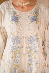 Ivory Noor Embroidered Unstitched Suit – 1010