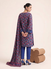 Blue Mehar Printed Embroidered Unstitched Suit – 2008