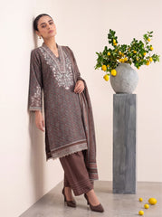 Mocha Riwaayat Printed Embroidered Unstitched Suit – 2010