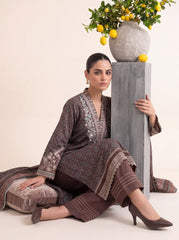 Mocha Riwaayat Printed Embroidered Unstitched Suit – 2010