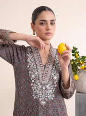 Mocha Riwaayat Printed Embroidered Unstitched Suit – 2010