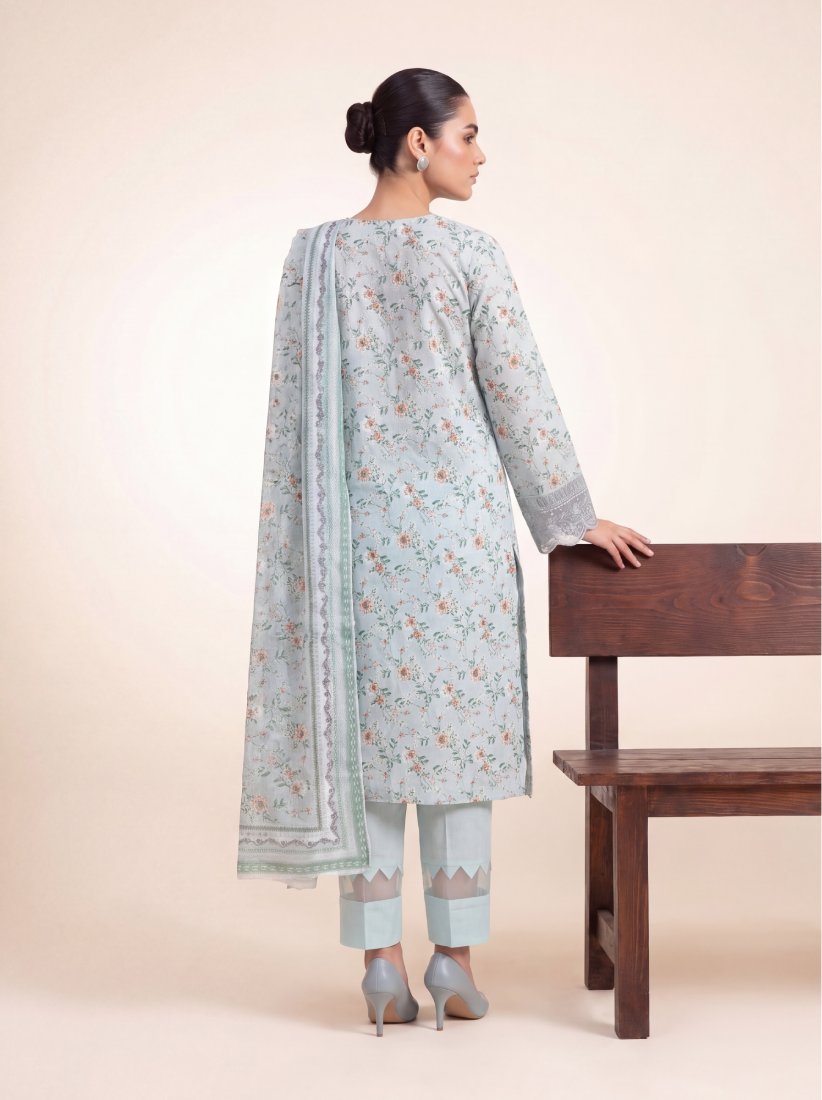 Pista Noor Printed Embroidered Unstitched Suit – 2009