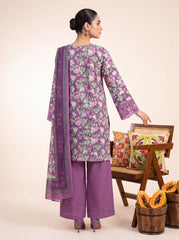 Plum Zariya Printed Embroidered Unstitched Suit – 2007