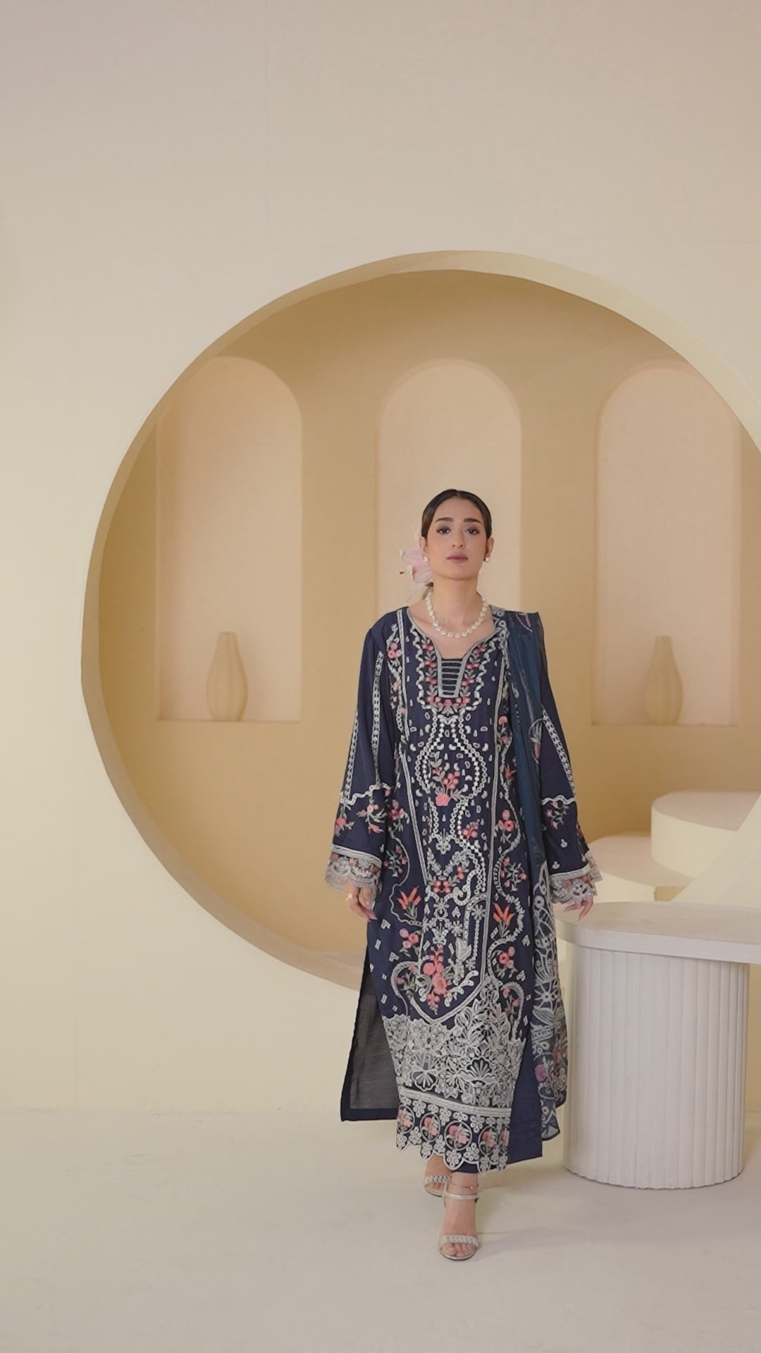 Sapphire Aura Embroidered Unstitched Suit – 1005