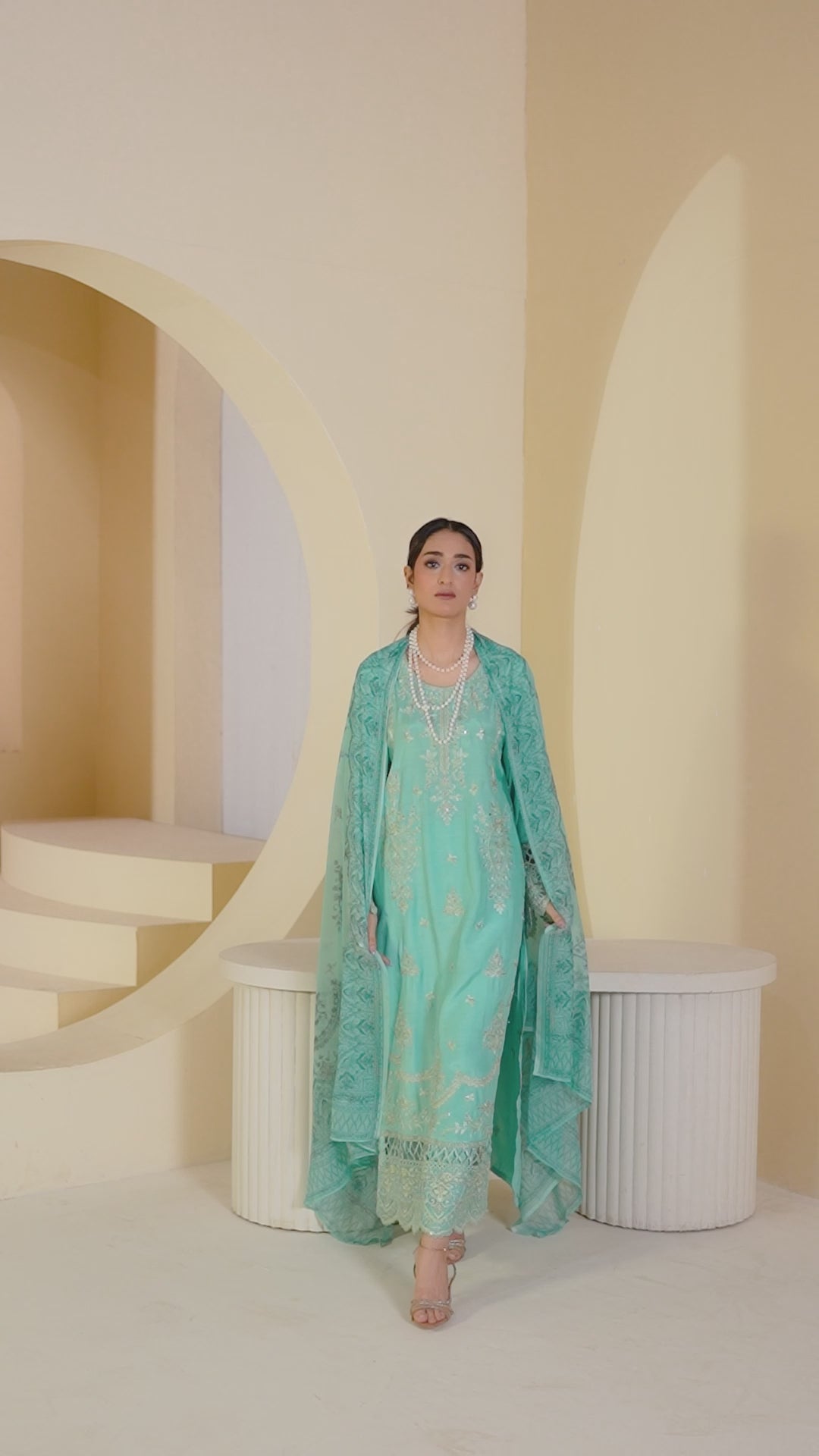 Firozi Falak Embroidered Unstitched Suit – 1008